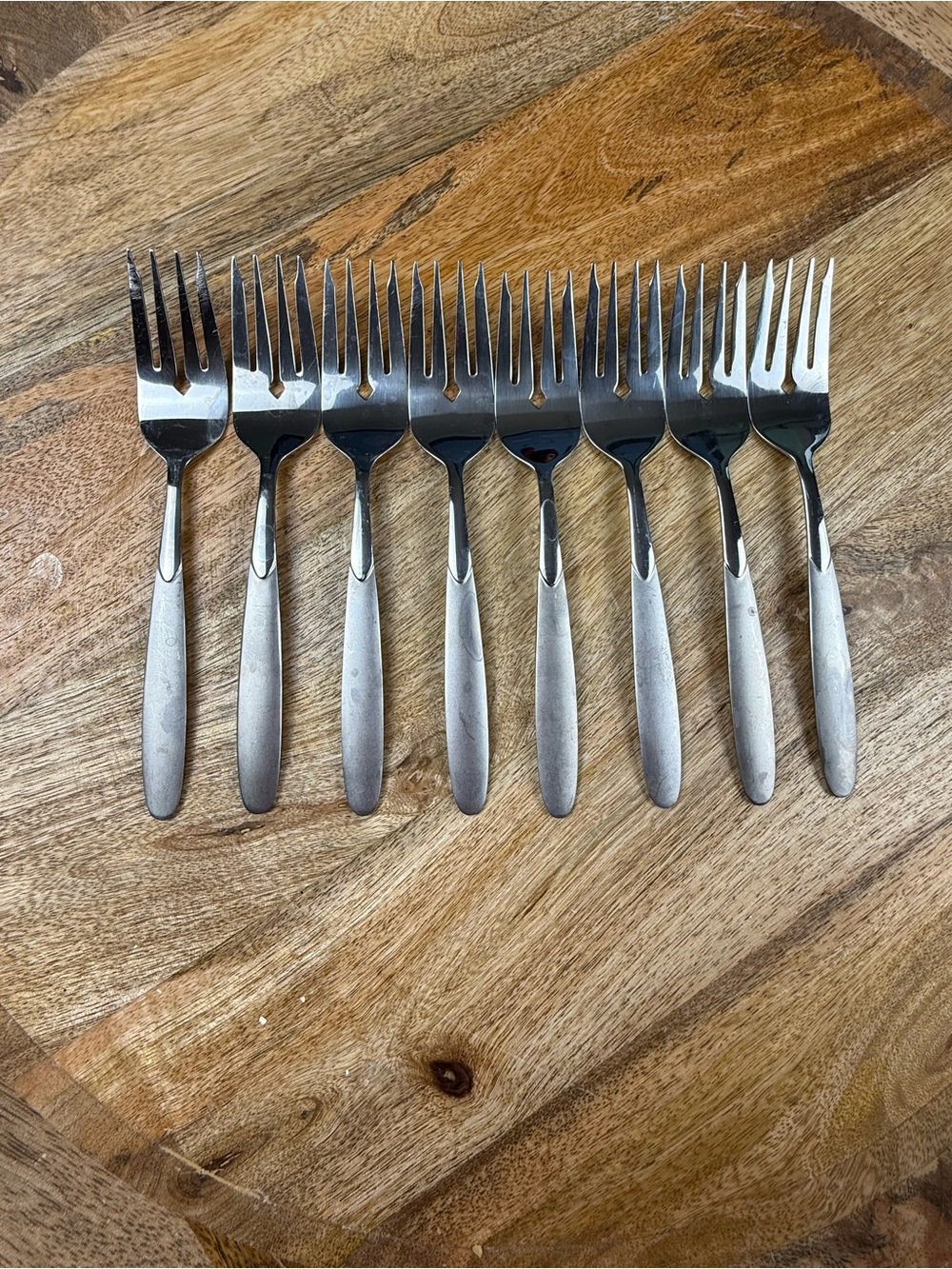 Cambridge Stainless Steel Salad Forks Set of 8 Satin Flatware